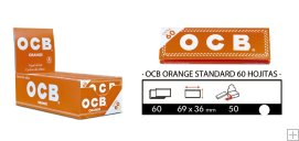 1 caja de papel Ocb Orange - Naranja. papel grueso combustión rapida.