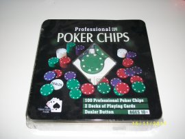 Profesional Poker chips. 2 barajas+100 fichas+ ficha dealer.