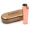 1 Mechero Acero Clipper Acero Rose gold brillo . en caja para regalo.