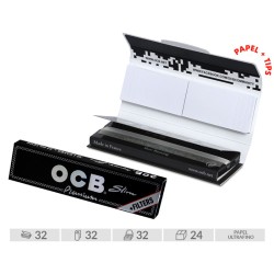 Papel Ocb Slim + filtros tips cartón   32 libritos. Nueva y precintada