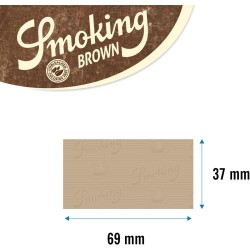 1 caja del nuevo  Smoking 200 Brown.  20 Paquetes de 200 hojas cada uno, total4000 hojitas de Papel de Liar Natural.