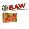 Papel Raw 500-  tamaño 1 1/4 . 77x44mms.10 Libritos + REGALO LIADORA RASTA