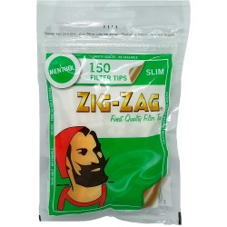 Filtros Zig zag Menthol -  caja de 10 bolsas de 150 filtros cada una