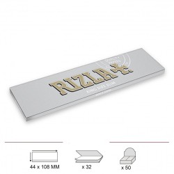 Rizla Silver Slim king size papel largo y fino , caja de 50 libriotos