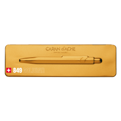 Caran d’Ache 849 Goldbar Ballpoint w/Tin Case.