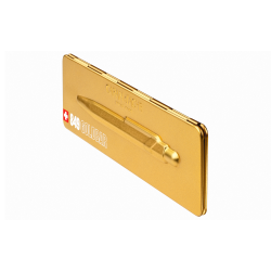 Caran d’Ache 849 Goldbar Ballpoint w/Tin Case.