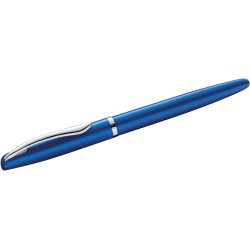 Pelikan, Pluma Estilográfica Jazz Nobel Elegance en Metal Sapphire, Tinta Azul, Con Clip Elástico y Elegante Estuche de Regalo