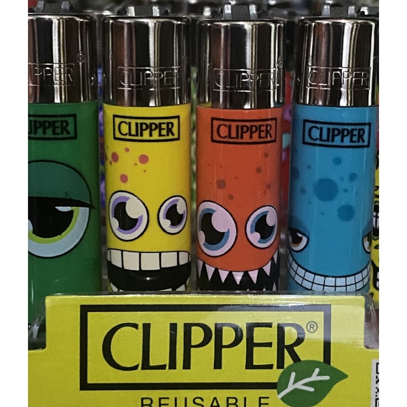 4 Mecheros Clipper Coleccion Monsters     -  Nuevos