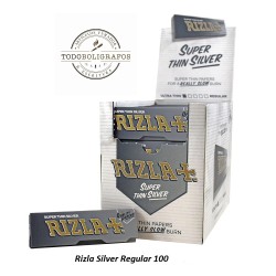 Papel de fumar Rizla Silver  caja de 100 libritos papel corto.