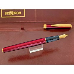 Pluma Estilografica Inoxcrom Paris star Roja GT. + regalo tarjetero INX.