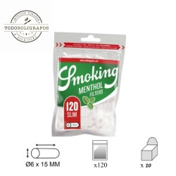 Filtros Zig zag Menthol -  caja de 10 bolsas de 150 filtros cada una
