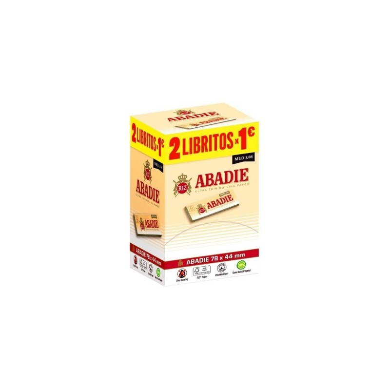 1 Abadie Small. 50 libritos de Papel corto. papel corto y fino. en caja sin logotipos.