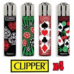 1 caja de Mecheros Clipper coleccion   Modelos variados 48 unidades. Tamaño normal