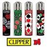 1 caja de Mecheros Clipper coleccion   Modelos variados 48 unidades. Tamaño normal