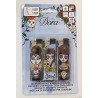 Blister de 3 mecheros   electronicos soft flame catrinas .