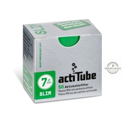 Filtros de carbon activado actitube   slim 50 filtros 7mm.