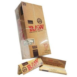Papel natural  Raw Classic 50 libritos papel corto. single wide.