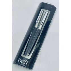 Boligrafo y Pluma estilografica, Inoxcróm 77  negro- acero.