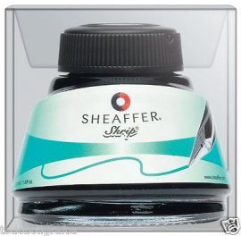 Botella tintero Sheaffer Skrip tinta color turquesa para plumas estilograficas .
