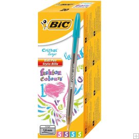 20 boligrafos Bic Serie Crystal fun . 4 colores diferentes. Bic Color Chic.