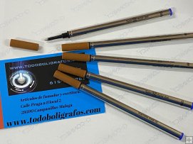 5 Recambios Roller Inoxcrom metalicos. tinta azul. punto medio Envio gratis a peninsula.