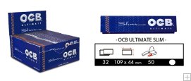 1 caja de OCB Ultimate SLIM 50 libritos de papel de liar. Nuevo. Superfino 10grs.m2-
