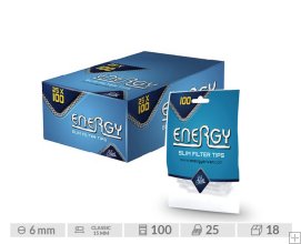 1 Caja de 25 bolsitas de filtros finos Energy slim . 2500 filtros.