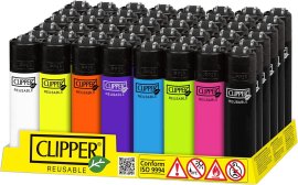 1 Caja de 48 Mecheros Clipper cp22r colortes. Tamaño micro . Nuevos , envio gratis a Peninsula.