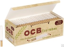 OCB Organic Eco-tubos de cigarrillos, 4 Cajas x 250 cigarrillos, Envio gratis a Peninsula solo.