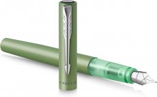 Pluma Vector XL. verde metalizada. en funda terciopelo. Envio gratis a Peninsula.