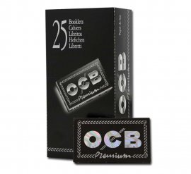 Caja de papel Ocb Nº4 Doble negro. 25 libritos dobles. papel corto.