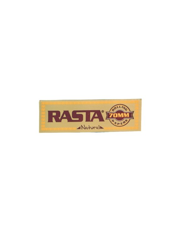 1 caja de 100 libritos papel Rasta Natural 70 mms. organico.