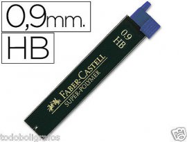 Faber-Castell 12 paquetes de 12 minas de grafito c/uno de 0,9mms.