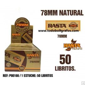 1 caja de 50 libritos Rasta Natural 78. papel sin quimicos ni blanqueantes.