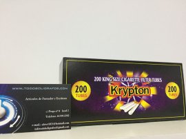 Tubos vacios KRYPTON, 25 cajas de 200 cigarrillos en total 5000 unidades.