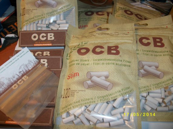 Oferta Papel Ocb Virgin 78mms ( 12 libritos)(papel natural sin blanqueantes+ 600 filtros Ocb Slim organicos 6mms.. ENVIO GRATIS