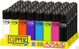 1 Caja de 48 Mecheros Clipper cp22r colortes. Tamaño micro . Nuevos , envio gratis a Peninsula.