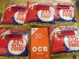 1 conjunto de papel de fumar Ocb Naranja + 3000 filtros slim ENVIO GRATIS