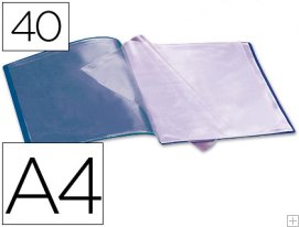 1 Carpeta Escaparate Beautone azul tamaño A4. 40 fundas.