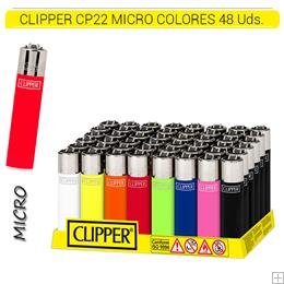 20 Mecheros Clipper Colores micro.parte superior acero