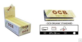 1 caja de Papel de fumar Ocb Organico 70mms. caja de 50 libritos. tamaño corto -