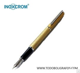 PLUMA ESTILOGRAFICA INOXCROM POEME SHINE DORADA . Nueva a estrenar.