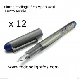 12 Plumas Estilograficas Pilot Vpen tinta Azul , desechables , envio gratis a peninsula.