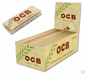 1 Caja de 25 libritos de papel de fumar Ocb Organico 1 1/4 . cañamo .