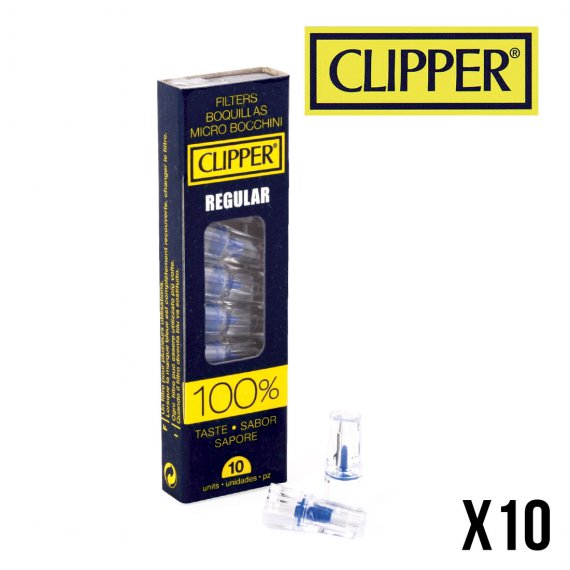 10 paquetes de filtros Clipper Regular. cada paquete con 10 boquillas. ENVIO GRATIS