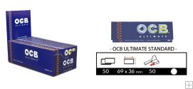 1 caja de OCB Ultimate 1 caja de 50 libritos papel corto 70mms.