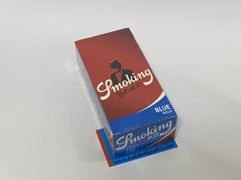 1 caja de Papel de Fumar Smoking Azul - Blue con 50 libritos.