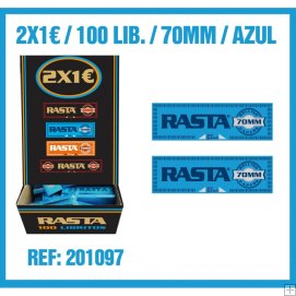 20 Bolsas de Filtros Rasta Slim Organicos. tamaño 6 x15 mms. BIO.